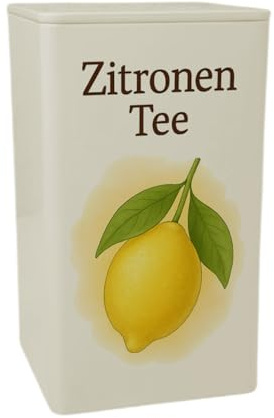 speecheese Dose 900ml Teegenuss Zitronen MetallDose 900ml | stilvolle Aufbewahrung mit Zitronenmotiv