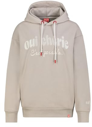 Eight 2 Nine Damen Kapuzenpullover Hoodie mit Bestickung Light-beige M