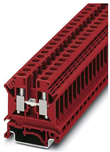Phoenix Contact UK 6 N RD Anschlussklemmenblock für Durchkontaktierung 1 Rot, 6mm² Schraubbefestigung, Packung a 50 Stück