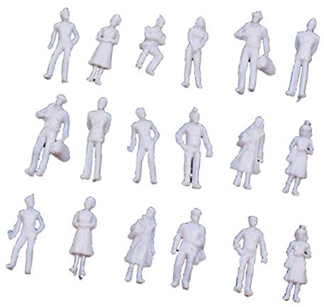 Set mit 100 Personen Modellbahn HO TT (1 ?100) ELETRONISCHE DEKO Modell Jouef grau