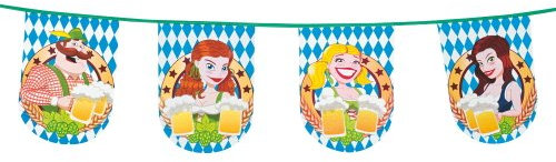 Oktoberfest Girlande Wimpelkette Bierfest 4m