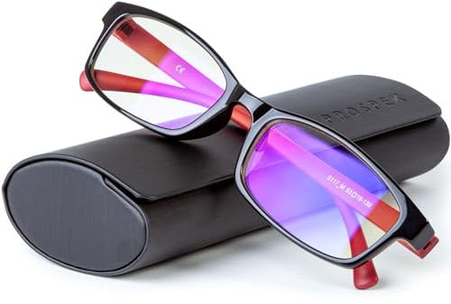 Computer Glasses - Anti Blue Light Glasses - Professional. Anti-glare, Anti-Reflective, Anti-Fatigue, Anti-Fog - UV and Computer/TV Electromagnetic Radiation Protection - Scratch Resistant UV Computer Reading Eyewear by PROSPEK