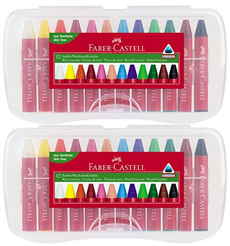 Faber-Castell 12 Jumbo Wachsmalkreiden (2er Pack)