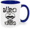 Büro ist Krieg - Kaffeetasse mit Motiv, Tasse mit Druck, auch individuell mit Spruch, Foto, Wunschtext, Wunschname (blau)