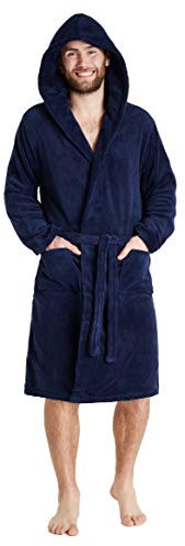CityComfort Vestaglia Uomo Invernale in Pile (M, Navy)