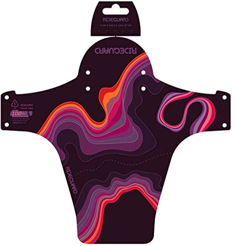 RideGuard PF1 Trash Free Trails. Front MTB Mudguard Mountain Bike Fender. Fits 24”, 26”, 27.5”, 29”, Plus Size and Fat Bikes. UK Made 100% Recycled Plastic Waste 100% Recyclable.