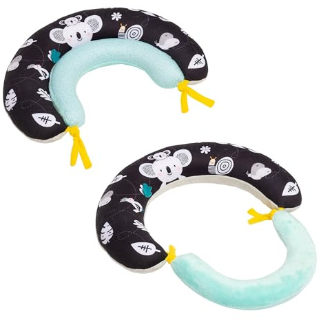 Taf Toys 2 in 1 Tummy Time Developmental Pillow. Multi-use Super Soft Comfy Newborn Baby Nursery Support Pillow. Helps Strengthen Baby's Core & Neck Muscles. Suitable for Boys & Girls from Birth