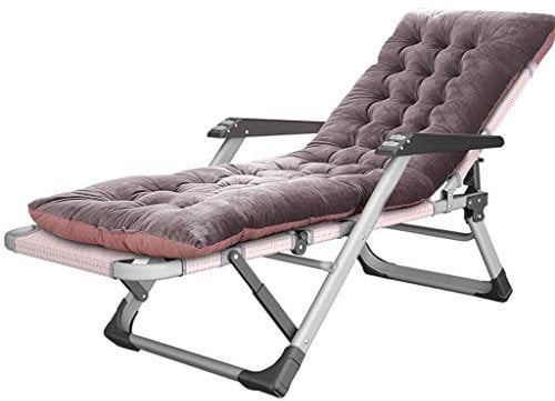 LHNLY-Liegen Liegenauflage für Sonnenliege Hoch Senioren mit Kissen Saunaliege Auflage Extrabreit Deckchair Liege Gartenliege Liegender Recliner Relaxliege für Balkon Wohnzimmer, Max.150kg