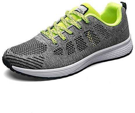 XPERSISTENCE Sportschuhe Herren Laufschuhe Sneakers Trainer Turnschuhe Fitness Gym Leichtes Bequem Schuhe (Dunkelgrau 44 EU)
