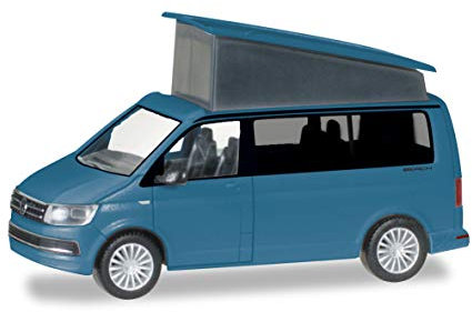 herpa 038744 Starlight Blue metallic Volkswagen VW T6 California Auto/LKW in Miniatur zum Basteln Sammeln und als Geschenk