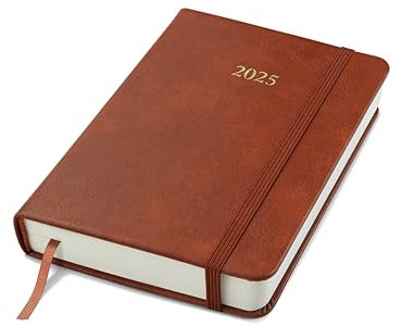 Wykeham's Executive Journal - Tagesplaner 2025 und Terminplaner - Personalisierung verfügbar (Braun, A6)