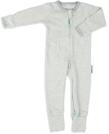 Robin and Roo Baby Schlafstrampler, 100% Baumwolle, Zwei-Wege-Reißverschluss, fußlos mit umklappbaren Bündchen an Händen und Füßen, einteiliger Strampler für Jungen & Mädchen