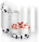 Beasea - Molde para tarta con tapa, 4 pulgadas, 50 unidades de latas desechables para tartas, color blanco y negro