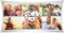 PR Print Royal Kissen selbst gestalten XXL - Familien Collage mit 6 Fotos Bedrucken - Unsere Familie - Geschenk Geburtstag Weihnachten - Fotokissen in XXL inkl. Füllung, 80x40 cm