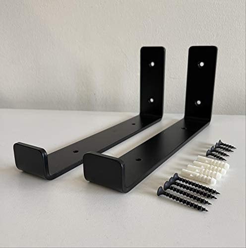 2 x Heavy Duty Scaffold Shelf Brackets 225mm - Industrial Style for 9 Inch Boards - Made from 5mm Steel - Ideal DIY Storage Solution for Living Room, Kitchen, Office, Garage