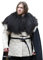 Battle-Merchant | Gemütliches Mittelalter Fell | Wikinger Lammfell echt Naturfell Tierfell Verkleidung Schulterfell | für Damen und Herren (S/M - L/XL) (Schwarz, S/M)