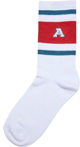 Urban Classics Unisex College Team Socks bottlegreen/hugered/white, 39-42