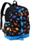 VASCHY Kinderrucksack, Niedlicher Wasserabweisend Rucksack Vorschule Kindergarten Daypack Schultasche Büchertasche Brustgurt für Kleine Jungen Mädchen Schwarz Dinosaurier