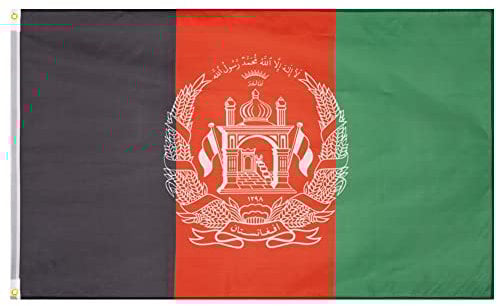 MUWO Flagge Nations Together 90 x 150 cm Nationalmanschaften, doppelseitige Gartenflagge, wetterfeste Fanflagge, Fußballflagge Polyester Länderfagge Deutschland mit Ösen (Afghanistan)