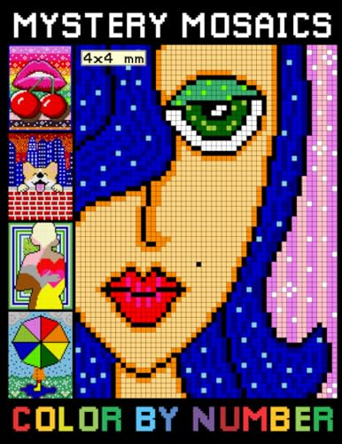 Mystery Mosaics Color By Number: Easy Large Print pixel Coloring Book, Simple Color Quest Designs for Adults, Seniors and Beginners. Animals, Flowers, ... more Puzzles for Stress Relief & Relaxation