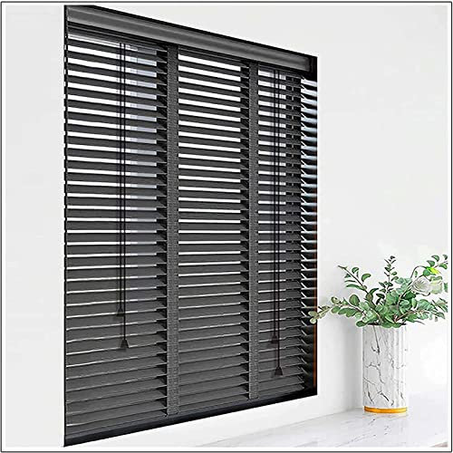 Verdunkelungsjalousien aus Holz, Jalousien aus Holz für den Innen- und Außenbereich, Horizontale Jalousie mit 50 mm Lamellen, Sichtschutz aus Holz, Jalousien aus massivem Holz,135x175cm/53*69in