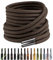 Puzeam 2 Pares Cordones Redondos para Botas, 4.5 mm Cordones Resistentes para Zapatillas de Montaña, Zapatos de Senderismo, Calzado de Seguridad Marrón oscuro 120 cm