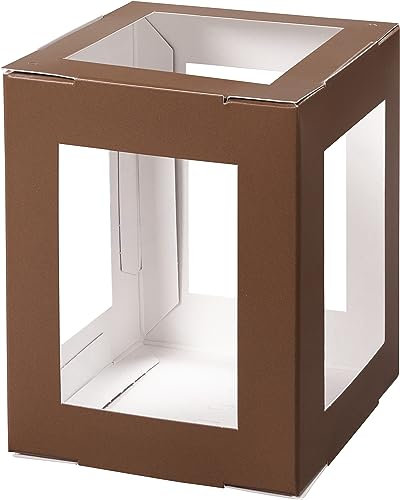 VBS Laternen-Rohling Eckig 13.5x13.5x18 cm Braun