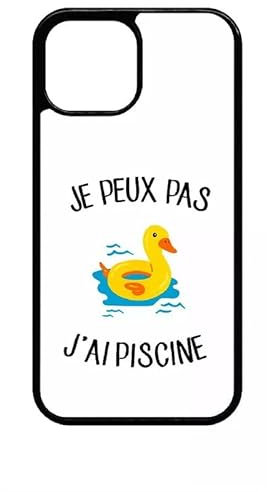 Générique Coque pour iphone 13 Mini - Je Peux Pas j AI Piscine - Silicone - Noir