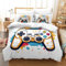 Gamer Bettwäsche Microfaser, 3D Druck Aesthetic Bettwäsche 200x200, Gamepad Bettwäsche-Sets Für Jungen Und Mädchen (1xBettbezug 200x200cm + 2xKissenbezug 50x75cm)