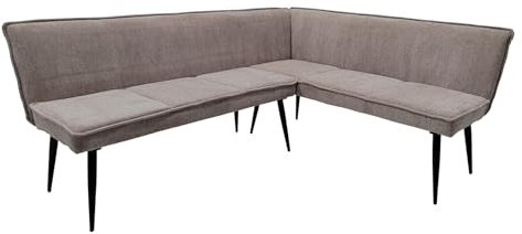 HTI living Eckbank 195 x 154 cm Mesilla kurzer Schenkel rechts Sitzbank Polsterbank Braun