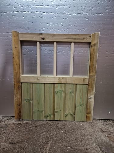 Wooden Garden Gate Pedestrian Gate Wooden Pressure Treated 4ft 120cm, (120cm High x 60cm Wide x 5cm Deep)