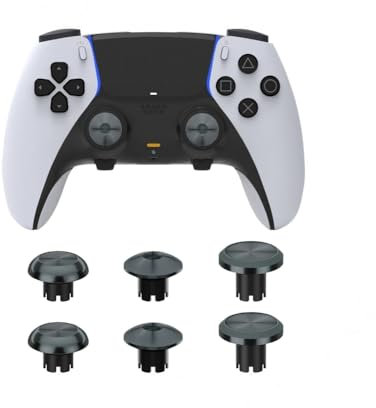 Hzxkqmil Levette Analogiche in Metallo per PS5 Edge Controller, 6 in 1 Joystick Magnetici Thumbsticks Bastone da Pollice Intercambiabile Accessori Personalizzati, Bronzo Nero