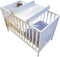 Steff - Matelas à langer - avec rebords - 70x50 cm - blanc - peut également être placé sur le lit avec les bouchons de sécurité fournis