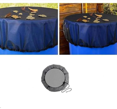 Mesh Rain Barrel Cover with Drawstring 60cm/80cm/85cm - Water Collection Bucket Net for Preventing Fallen Leaves, Debris and Small Objects in The Garden or Under The Eaves