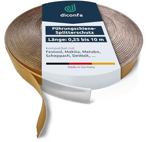 diconfa Splitterschutz PVC PREMIUM - LÄNGE: 0,25m bis 10m - kompatibel mit genannten Führungsschienen - KLEBER: gelb ohne Gitter - AUSWAHL: 10000mm (10m) - Spanreißschutz Kunststoff