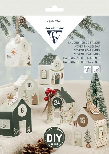 Clairefontaine 97715C - Entdeckerset, Adventskalender, DIY-Projekte und Kinderaktivität, 20,6x1,9x29 cm, 1 Set