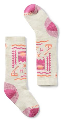 Smartwool Unisex Wintersport Full Cushion Ski Day Over-the-Calf Socks (Toddler/Little Kid/Big Kid) Moonbeam Small