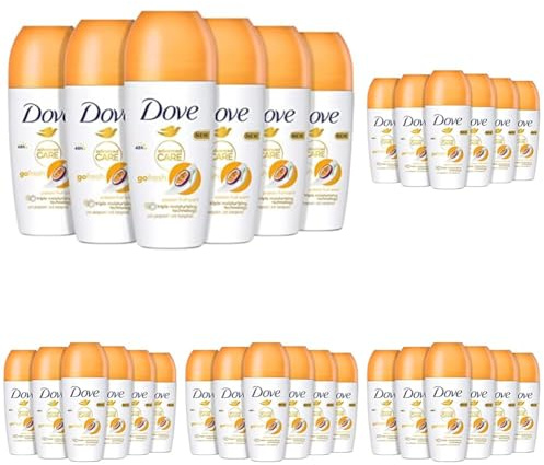 Dove Advanced Care Passion Fruit Antitranspirant-Deodorant Roll-On - Dreifache Feuchtigkeitswirkung, 48-Stunden-Schutz, Für Damen Und Herren, 6 x 50 ml