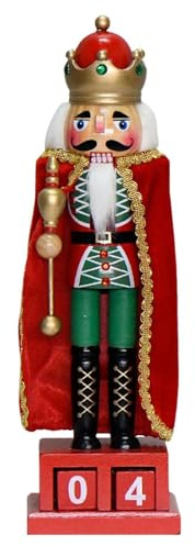 Nussknacker-Figuren – Nussknacker-Adventskalender aus, Weihnachtsdekoration – Nussknacker-König aus für Kamine, Kaminsimse, Tisch