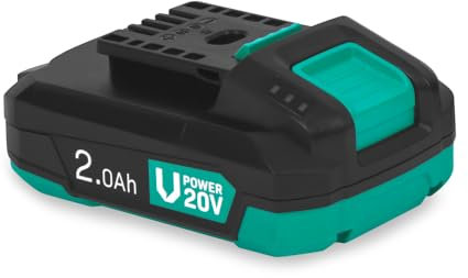 VONROC Batterie 20V - 2.0Ah - Port USB-C bidirectionnel - Batterie et powerbank en Un - Compatible avec Power Delivery (PD) - Protégé avec la Protection électronique des cellules.