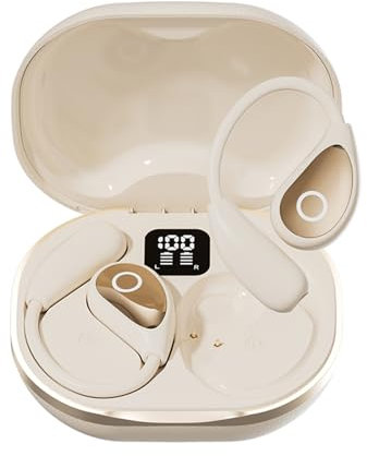 Open Ear Over The Ear Earbuds Wireless Bluetooth with Ear Hooks Open Ear Headphones Out of Ear Bone Conduction Earbuds Over The Ear Wireless Bluetooth Bone Conduction Headphones Earphones