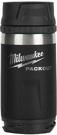 Milwaukee 4932498978 Trinkbecher mit Trinkdeckel, 355 ml, Schwarz