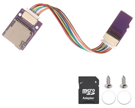 PinQiongZhe Micro SD auf Micro SD Karte Verlängerungskabel Adapter für 3D Drucker, Raspberry Pi, Auto Navigation, Überwachung, Computer usw. PVC Flexibles Verlängerungskabel (8 cm)