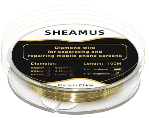 Trennwerkzeug für Bildschirm – 100 Meter, LCD-Glasschneidedraht, 0,03 mm-0,08 mm, präzise Saitensäge, Zubehör für Telefone, Computer, Tablets, aus Metall für Haus