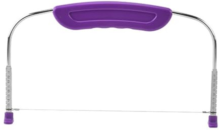 Cake Leveller, 10 Inch Cake Cutter, Cake Slicer with Adjustable Stainless Steel Wires, Cake Slicer Cutter Divider, Stainless Steel Sushi Wire Cutter, Brownie Cutting Wire, Cake Saw Accessories(27CM)