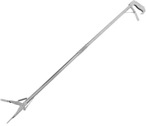 ELAYARD Greiferwerkzeug Faltbar aus Edelstahl 118cm Metall Greifhilfe für Senioren und Behinderte Lebenspraktischer Langhandgreifer für Alltag und Müllaufnahme