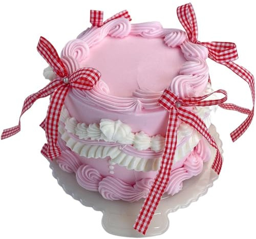Wudaizhi Modello di Torta di Compleanno Finta, Modello di Torta Artificiale, Modelli di Torte Fai Te, Simulazione di Dessert, Oggetti di Scena per Fotografia E Decorazione di Feste.