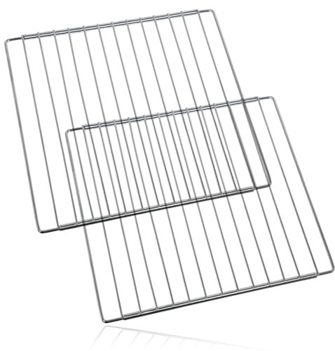 SPARES2GO Ausziehbare Breite Edelstahl-Ablage für Teka Backofen Herd (2 Stück, 310 x 345-565 mm)
