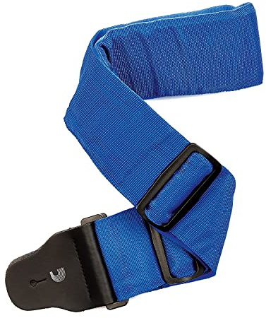 D'Addario Padded Guitar Strap - Guitar Accessories - Electric Guitar Strap, Acoustic Guitar Strap, Acoustic Electric Guitar Strap & Bass Guitar Strap - Woven - Blue - 3 Wide