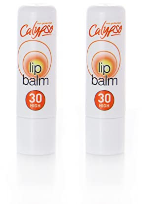 Calypso Lip Balm Sun Protection SPF30 - Double Pack | Protective Lip Moisturiser with Beeswax and Shea Butter, high UVA and UVB Sun Protection